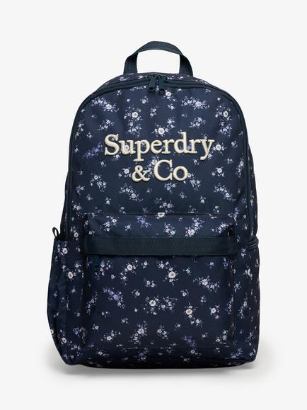 Superdry Heritage Floral All Over Print Backpack, Primrose Navy, Primrose Navy