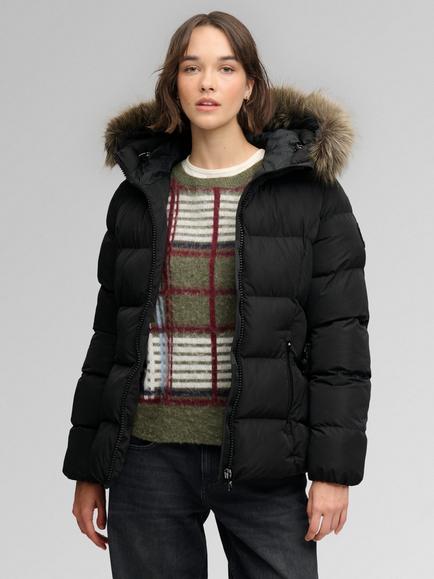 Superdry Fuji Belted Puffer Jacket, Black