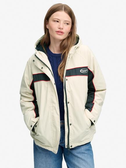 Superdry Vintage Water Repellent Hooded Wind Jacket, Rainy Day Grey