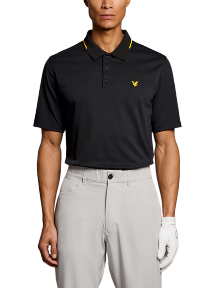 Lyle & Scott Golf Polo Shirt, Jet Black, Jet Black