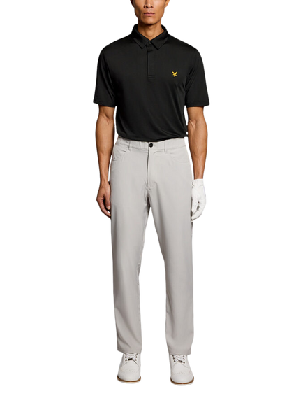 Lyle & Scott Golf Concealed Placket Polo Shirt, Black - view 2, Black