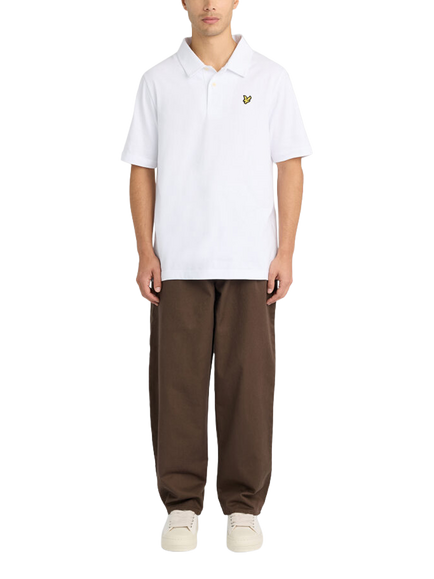 Lyle & Scott Cotton Logo Polo Shirt, White - view 2, White