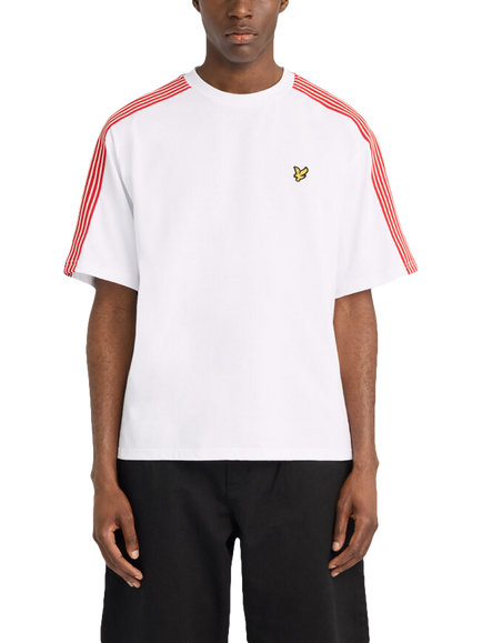 Lyle & Scott Cotton Stripe T-Shirt, White, White