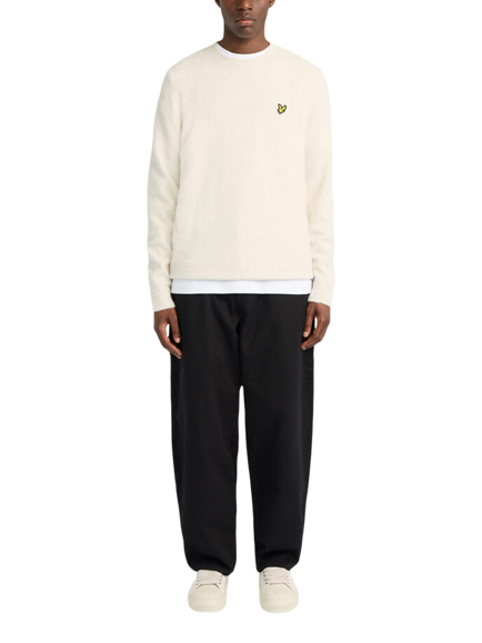 Lyle & Scott Brushed Crew Neck Jumper - view 2, Natural Putty