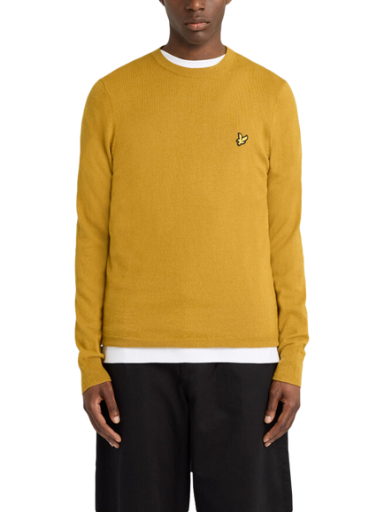 Lyle & Scott Cotton Rich Crew Neck Jumper, Bronze, Bronze
