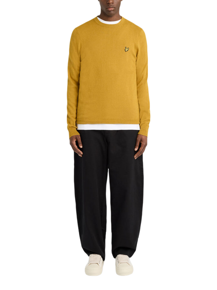 Lyle & Scott Cotton Rich Crew Neck Jumper, Bronze - view 2, Bronze