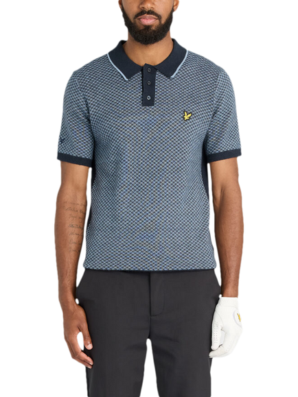 Lyle & Scott Golf Short Sleeve Polo Shirt, Dark Navy, Dark Navy