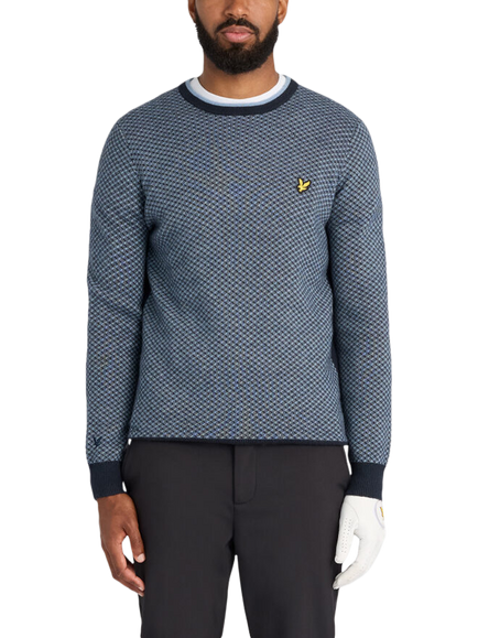 Lyle & Scott Golf Crew Neck Jumper, Dark Navy, Dark Navy