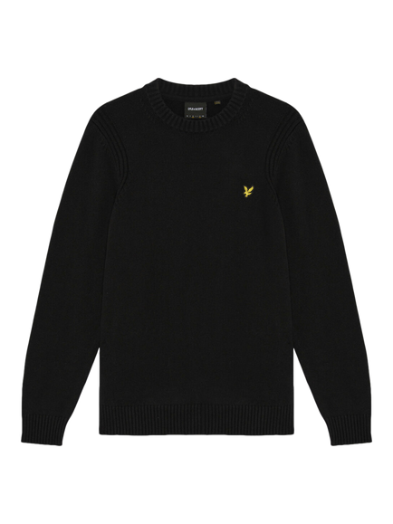 Lyle & Scott Cotton Rich Crew Neck Jumper, Z865 Jet Black, Z865 Jet Black