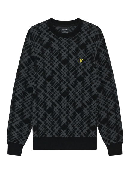 Lyle & Scott Cotton Crew Neck Long Sleeve Top, Jet Black, Jet Black