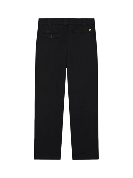 Lyle & Scott Cotton Straight Leg Work Trousers, Z865 Jet Black - view 2, Z865 Jet Black