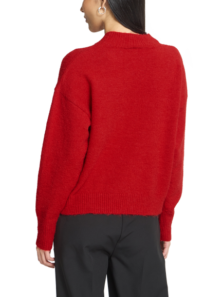 ICHI Ihsage Crew Neck Jumper, Salsa - view 2, Salsa