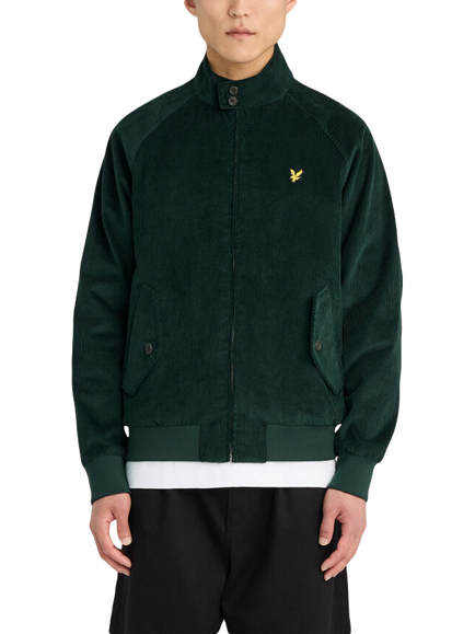 Lyle & Scott Corduroy Harrington Jacket, Darkest Green, Darkest Green