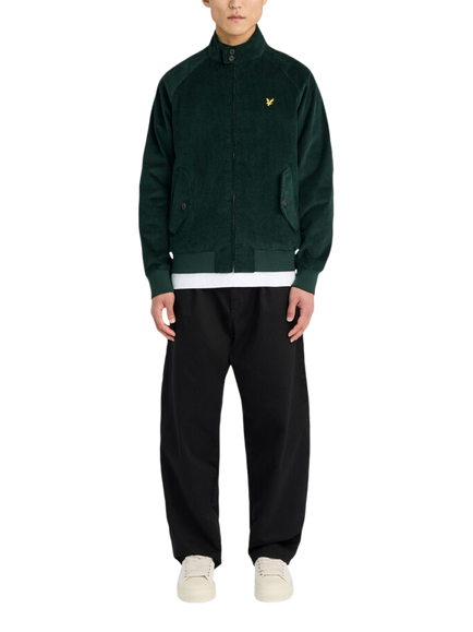 Lyle & Scott Corduroy Harrington Jacket, Darkest Green - view 2, Darkest Green