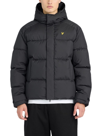 Lyle & Scott Hooded Puffer Jacket, Jet Black, Jet Black