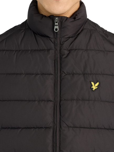 Lyle & Scott Quilted Gilet, Jet Black - view 2, Jet Black