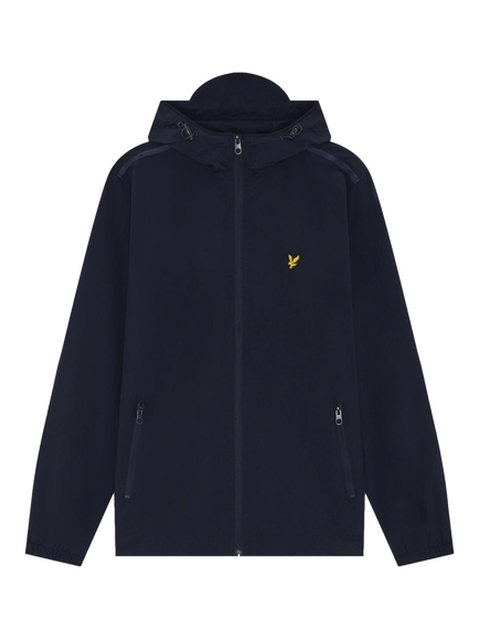 Lyle & Scott Taped Zip Through Hooded Jacket, Navy, Navy