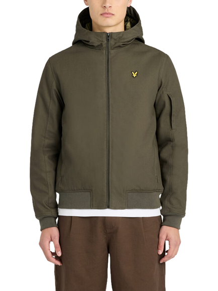 Lyle & Scott Wadded Cotton Utility Jacket, Muted Walnut Brwn, Y321 Shadow Slate