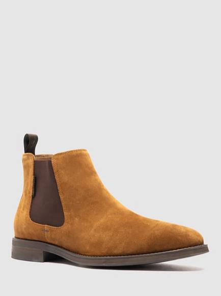 Rodd & Gunn Russlands Suede Chelsea Boots, Rust - view 2, Rust