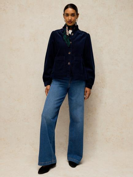 White Stuff Mila Corduroy Jacket, Dark Navy, Dark Navy