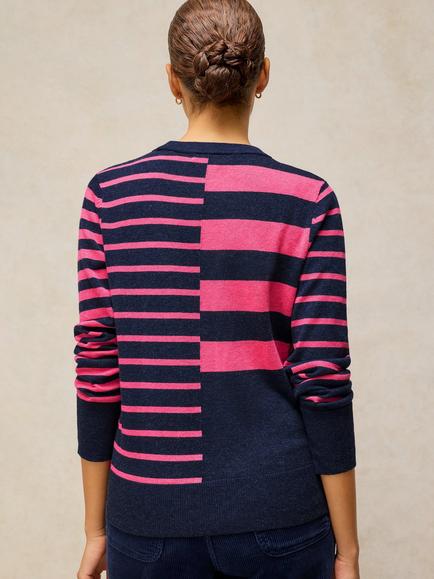 White Stuff Katie Striped Jumper, Navy/Multi - view 2, Navy/Multi
