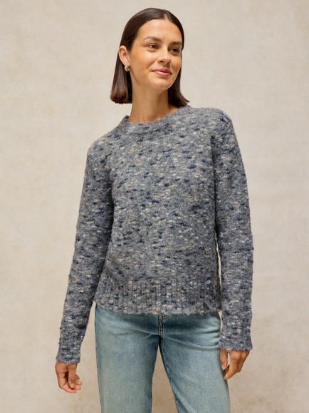 White Stuff Nena Knitted Crew Neck Jumper, Grey, Grey