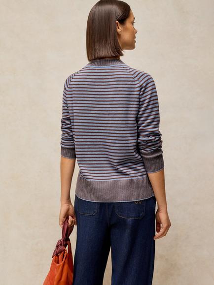 White Stuff Sienna Striped Jumper - view 2, Blue/Multi