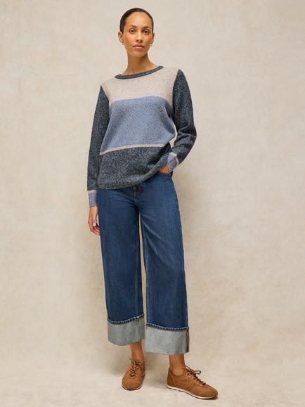 White Stuff Talia Colourblock Jumper, Blue/Multi, Blue/Multi