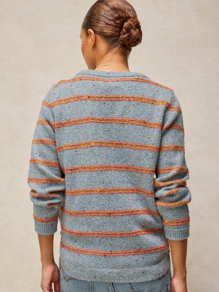 White Stuff Talia Striped Jumper - view 2, Blue
