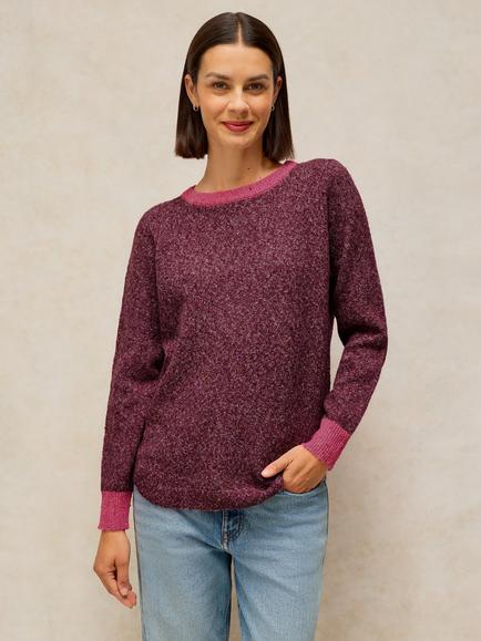 White Stuff Talia Knitted Jumper, Plum, Plum