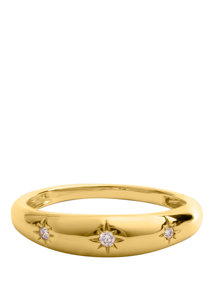 LARNAUTI Kerala Lab Dome Diamond Ring, Gold, Gold