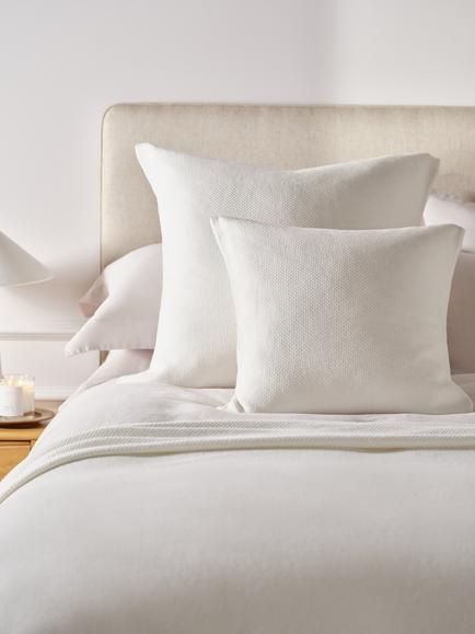 The White Company Kenton Cushion Cover, White - view 2, White