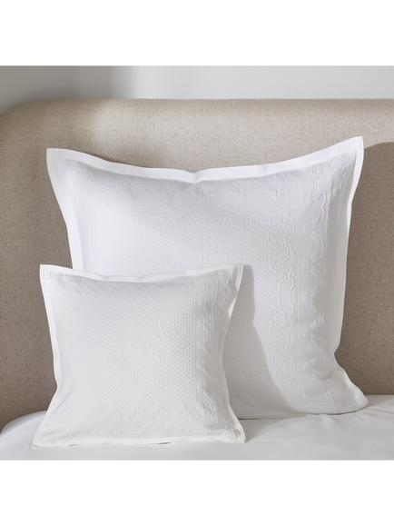 The White Company Etienne Cushion Cover, White - view 2, White