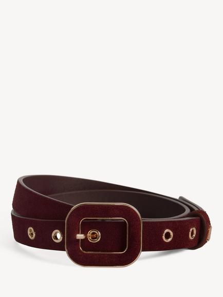 Hobbs Fay Suede Belt, Purple, Purple