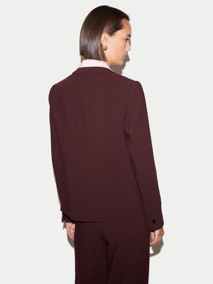 Jigsaw Modern Crepe Ellis Blazer, Burgundy - view 2, Burgundy