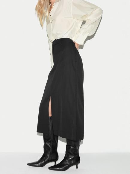 Jigsaw Tailored Pencil Skirt, Black, Black