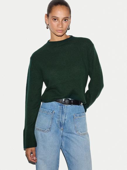 Jigsaw Cloud Cashmere Eldon Jumper, Green, Green