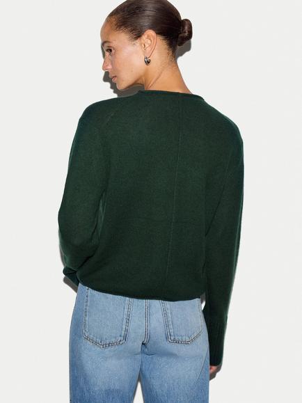 Jigsaw Cloud Cashmere Eldon Jumper, Green - view 2, Green