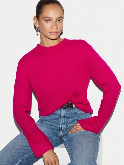 Jigsaw Cloud Cashmere Eldon Jumper, Hot Pink, Hot Pink
