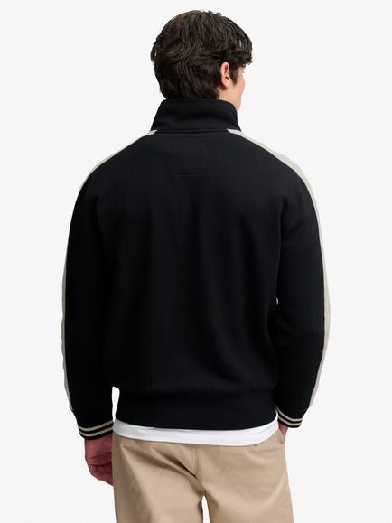 Superdry Cotton Rich Loose Athletic Club Track Top - view 2, Jet Black