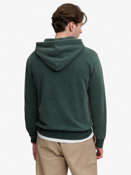 Superdry Cotton Rich Track Hoodie, Enamel Green - view 2, Enamel Green