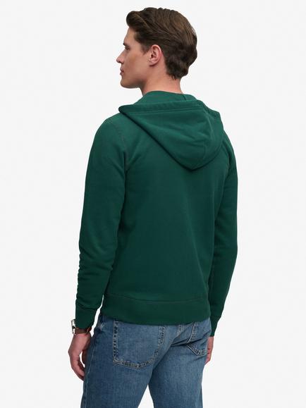 Superdry Cotton Rich Essential SD Co Logo Zip Relaxed Hoodie - view 2, Varsity Green