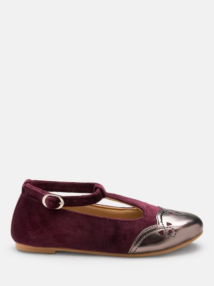 Angel & Rocket Kids' Skyla Faux Suede Shoes, Burgundy, Burgundy