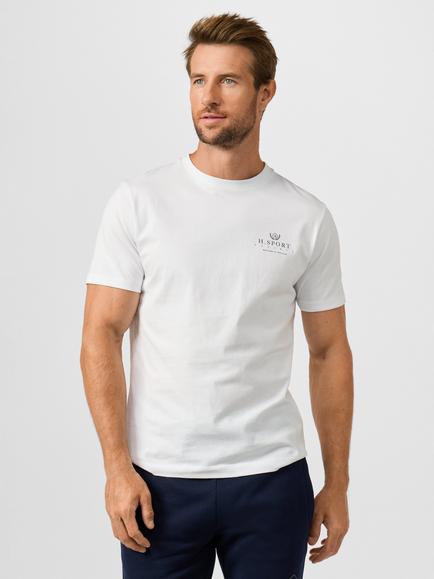 Hackett London Sport Signature Crew Neck Cotton T-Shirt, Optic White, Optic White