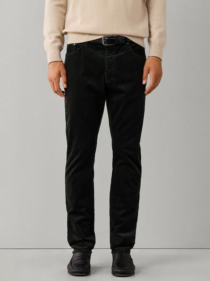 Hackett London Trinity Regular Fit 5 Pocket Pigment Corduroy Trousers, Dark Green