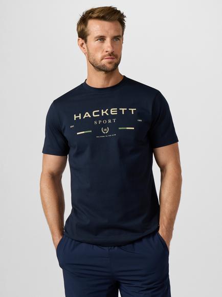 Hackett London Sport Cotton Classic Fit Legacy Graphic T-Shirt, Navy