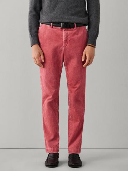 Hackett London Kensington Slim Fit Pigment Corduroy Chinos, Oxblood Red