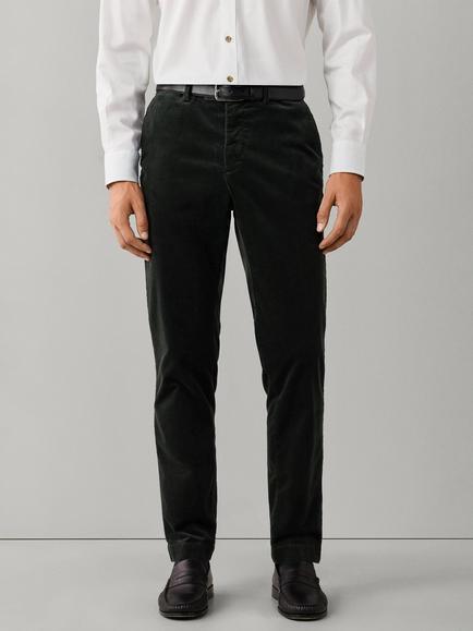 Hackett London Kensington Slim Fit Pigment Corduroy Chinos, Green