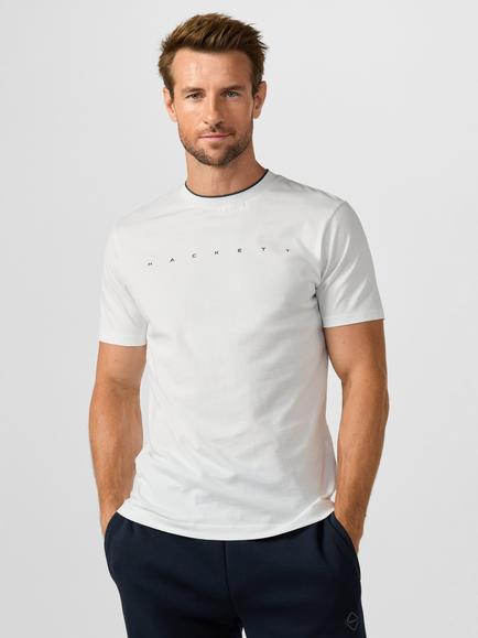 Hackett London Sport Essential Crew Neck Cotton T-Shirt, Optic White