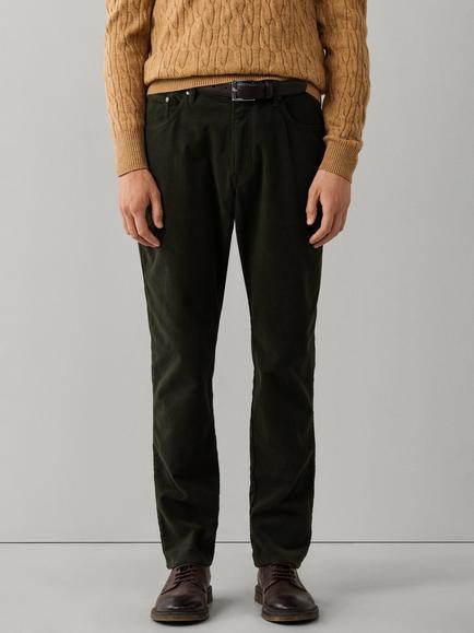 Hackett London Regular Fit Trinity Moleskin Trousers, Hunter Green